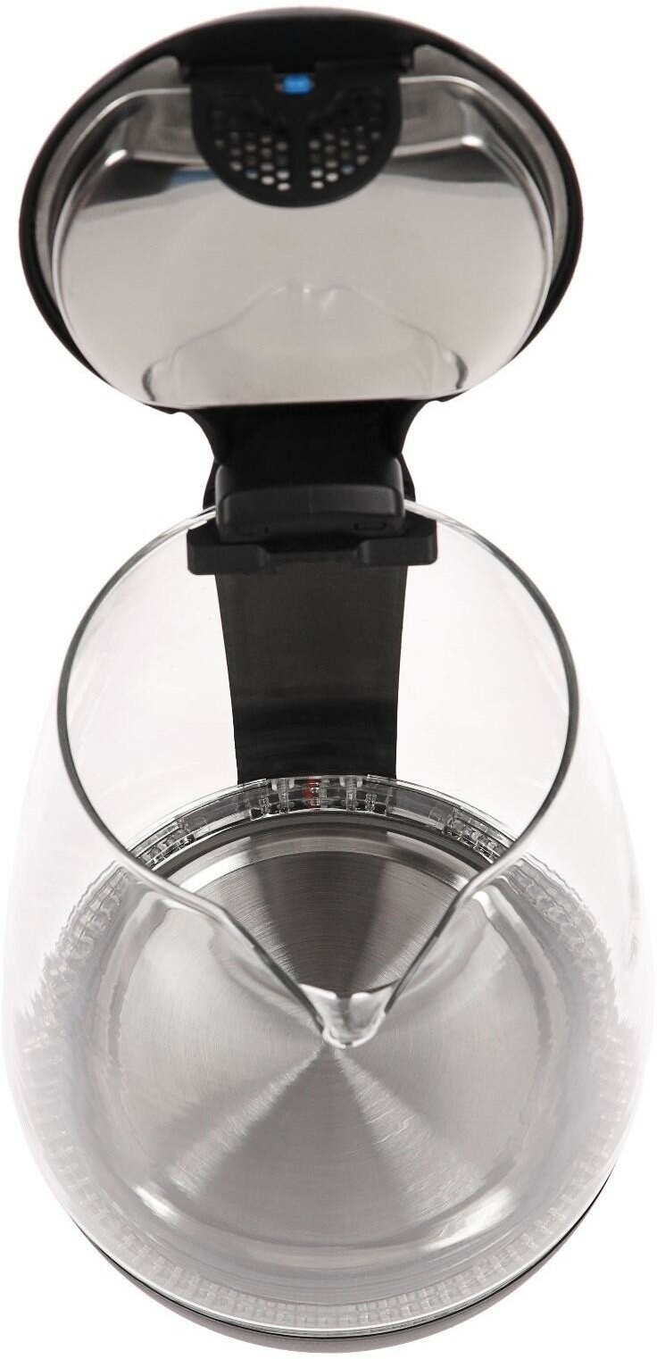 Чайник электрический LuazON LSK-1810, стекло, 1.8 л, 1500 Вт, подсветка, черный Luazon Home - фото №6