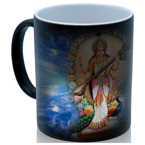 фото Кружка хамелеон индийская богиня мудрости сарасвати, классный сувенир drabs