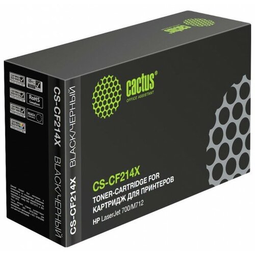 Картридж лазерный Cactus CS-CF214X CF214X черный (17500стр.) для HP LJ 700/M712 CS-CF214X картридж cactus cs ept1711 черный картридж