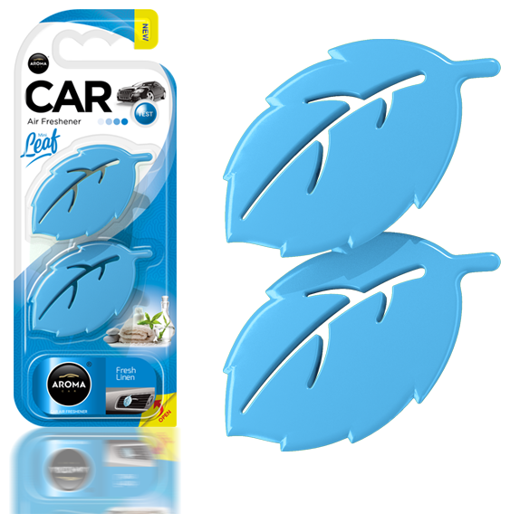 Ароматизатор полимерный Aroma Car LEAF 3D mini (Fresh Linen) (2x4,5g)