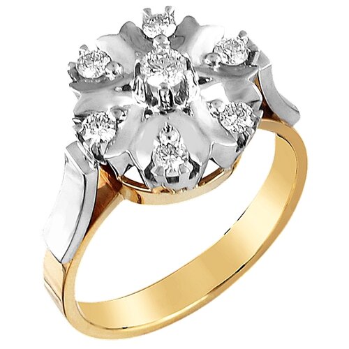 фото Эстет золотое кольцо с бриллиантами 01к6810421, размер 17.5