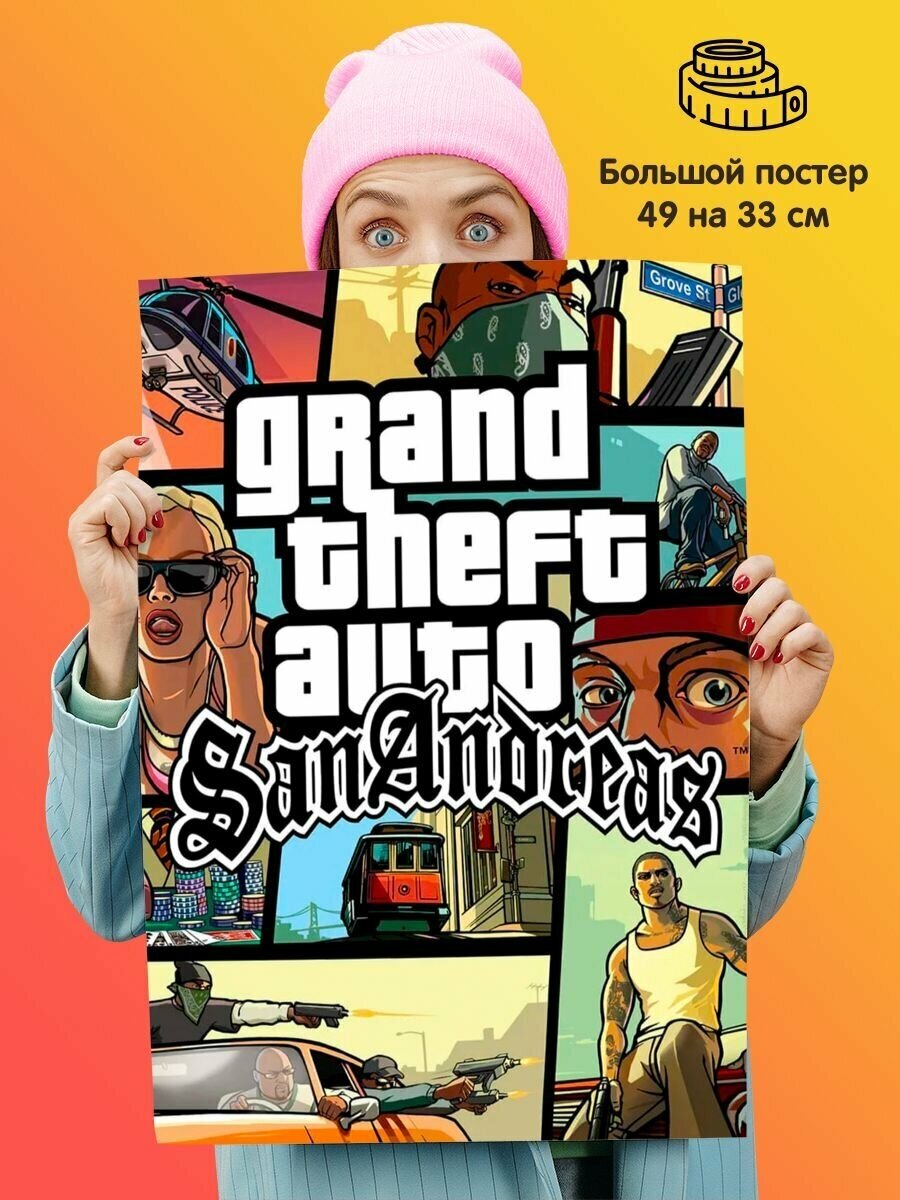 Постер плакат Grand Theft Auto San Andreas