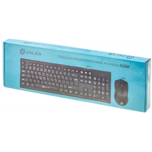 Клавиатура + мышь Oklick 620M клав: черный мышь: черный USB