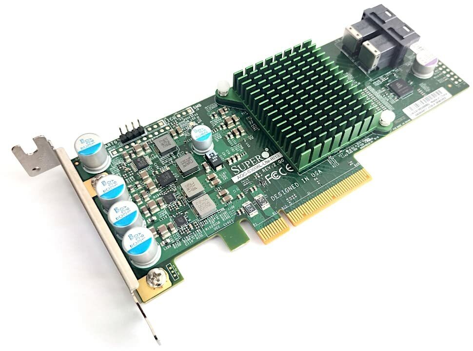 Контроллер Supermicro AOC-S3008L-L8e 8 ports, low-profile, 12Gb/s per port- Gen-3 (аналог LSI 9300-8i)