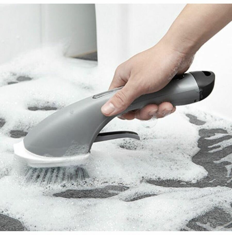 Универсальная хозяйственная щетка для мытья посуды с дозатором и ручкой - фотография № 12