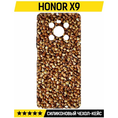 Чехол-накладка Krutoff Soft Case Гречка для Honor X9 черный чехол накладка krutoff soft case гречка для honor x7a plus черный