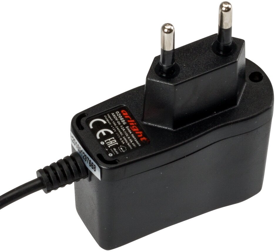 Сетевой адаптер (AC-DC) 12V 0.5A 6W 020886 ARDV-06-12 (12V, 0,5A, 6W)