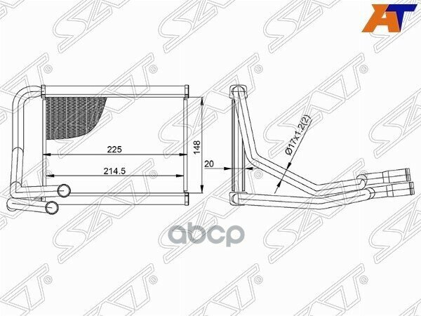 Радиатор Отопителя Салона Kia Cerato/Forte 09-13 Sat арт. ST-KA44-395-0