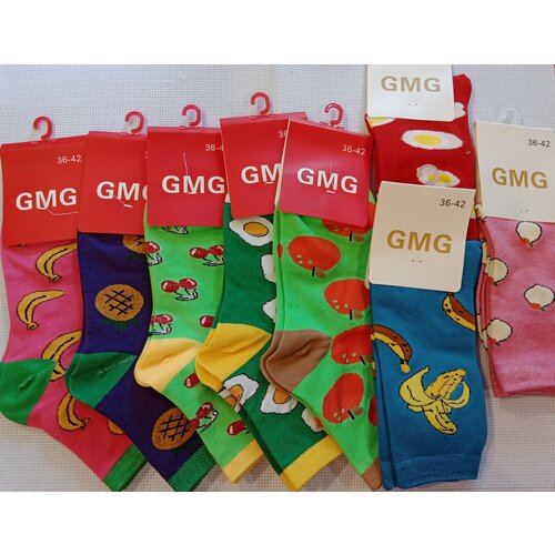 Женские носки GMG, 8 пар, размер 36-42, мультиколор