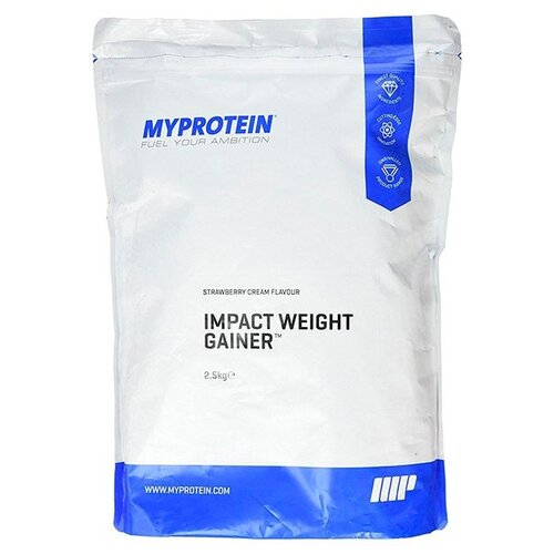 Гейнер Myprotein Impact Weight Gainer, 2500 г, клубника гейнер myprotein impact weight gainer 2500 г ваниль