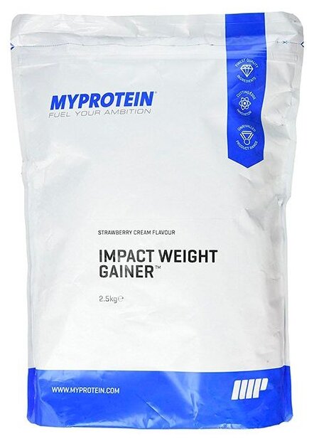 Гейнер Myprotein Impact Weight Gainer, 2500 г, клубника