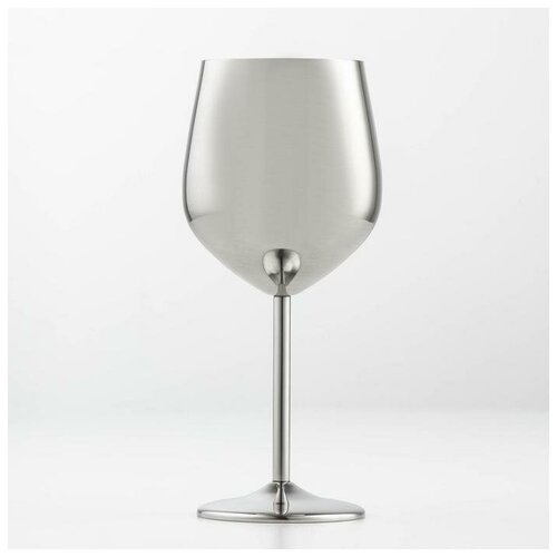 Magistro Бокал винный из нержавеющей стали, 500 мл, 21×9,5 см, для коктейлей, глянцевый, цвет серебряный