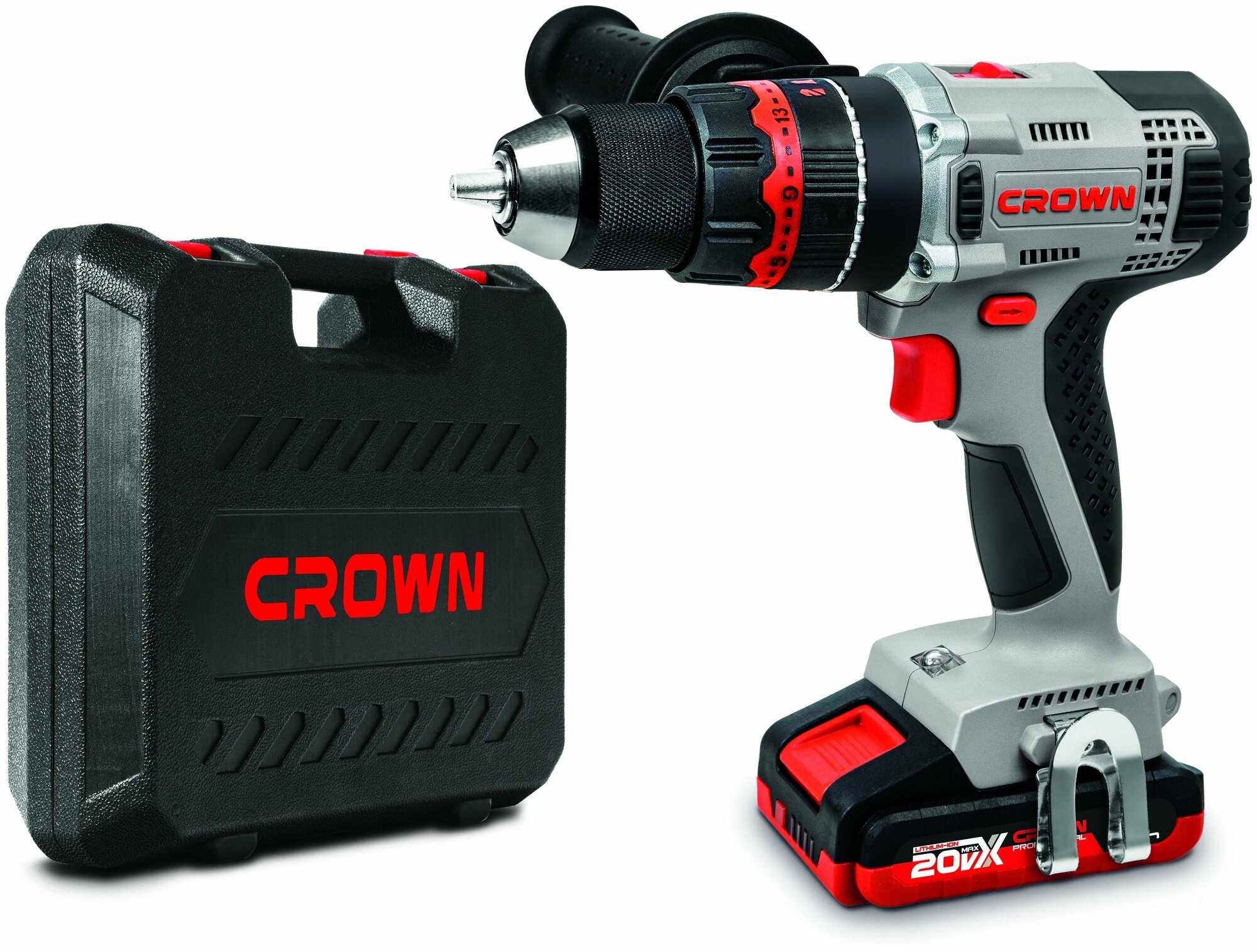 Аккумуляторный ударный шуруповерт CROWN CT21075HMX-2 BMC