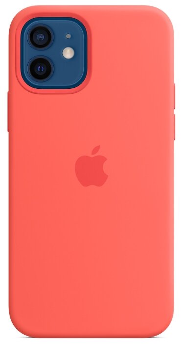 Панель-накладка Apple Silicone Case with MagSafe Pink Citrus для iPhone 12/12 Pro