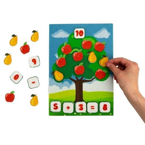 буквы с игровым полем Игра-конструктор «Дерево. Состав числа», с игровым полем, 38 деталей