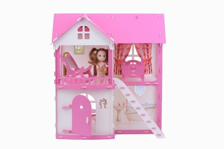 KRASATOYS кукольный домик Светлана, 000250, бело-розовый - фотография № 13