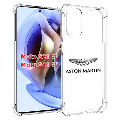 Чехол MyPads Aston-Martin мужской для Motorola Moto G31 4G / G41 4G задняя-панель-накладка-бампер