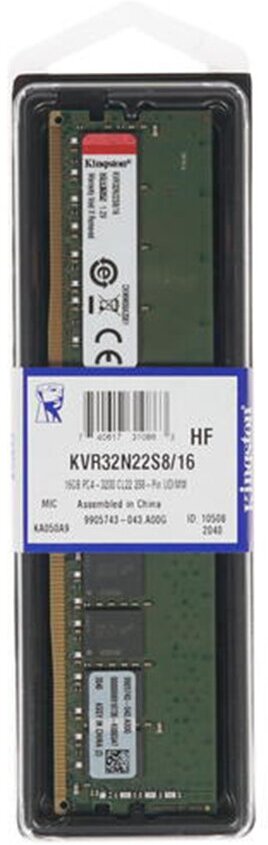 Оперативная память Kingston 16 ГБ DDR4 3200 МГц DIMM CL22 KVR32N22S8/16 - фотография № 17