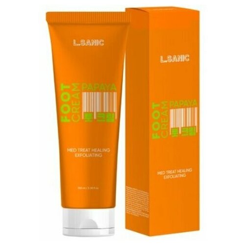 L.Sanic Крем-пилинг для ног с экстрактом папайи - med treat healing exfoliating foot cream, 100мл