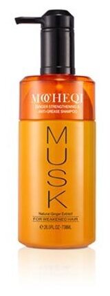 Mocheqi Musk шампунь Ginger Strengthening & Anti-grease Shampoo для поврежденных волос, 738 мл