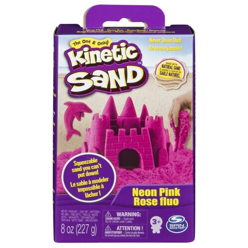 Песок кинетический Kinetic Sand 227г Pink 6033332/20080706 кинетический песок 71415 игровой набор c формочками 340 грамм