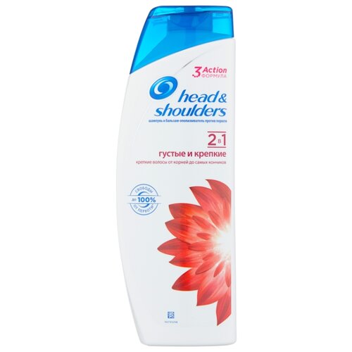 фото Head & Shoulders шампунь и бальзам-ополаскиватель против перхоти 2в1 Густые и крепкие 400 мл