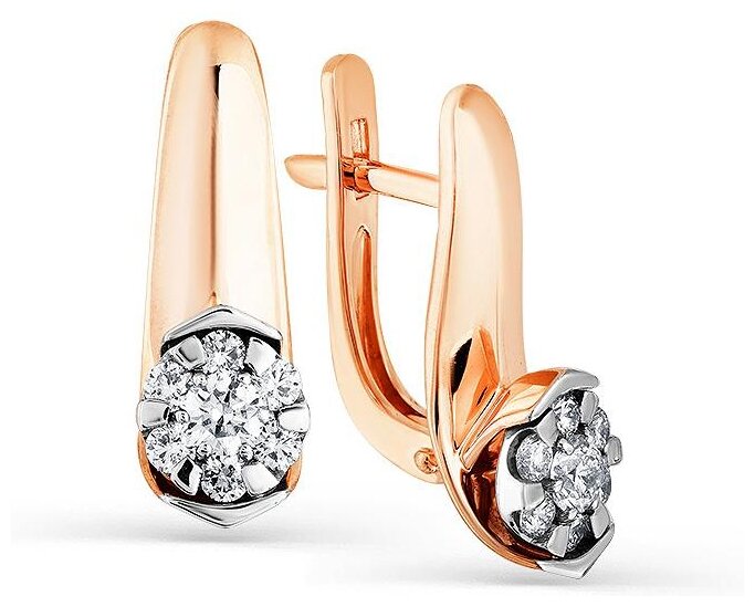 Купить Серьги Master Brilliant Золотые серьги с бриллиантом за 187780р ...