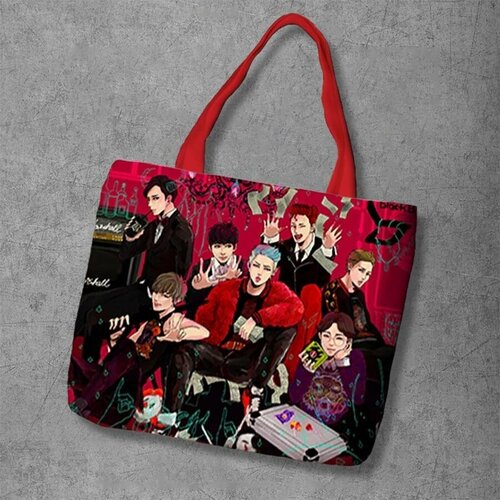 фото Сумка шоппер anime dakimakura, фактура рельефная, мультиколор