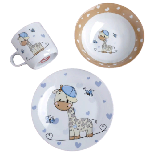фото Набор детской посуды "жирафик" 3 предмета доляна