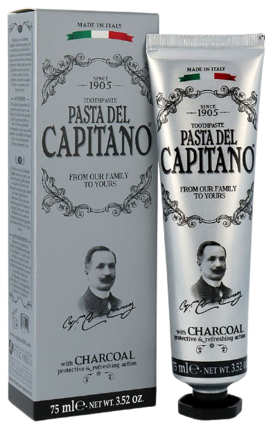 Зубная паста Pasta del Capitano 1905 С древесным углем, 75 мл