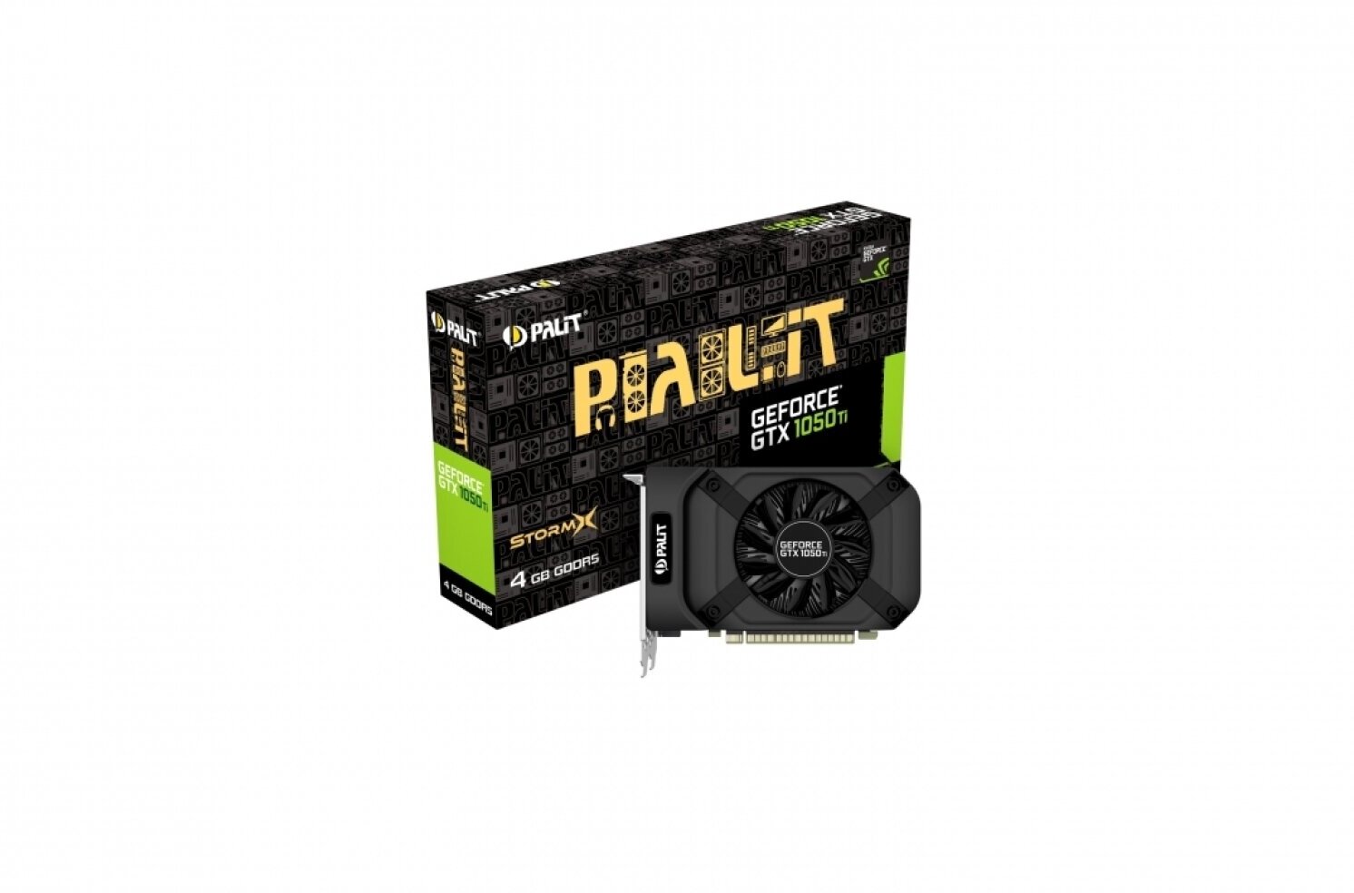 Видеокарта Palit PCI-E PA-GTX1050Ti StormX 4G nVidia GeForce GTX 1050TI 4096Mb 128bit GDDR5 1290/7000 DVIx1/HDMI