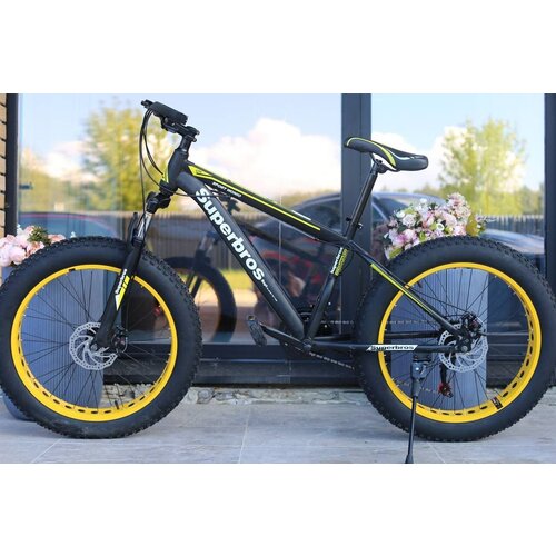 Велосипед 26 SPR Fatbike фэтбайк Стильный Горный ВзрослыйПодростковыйДетский чёрный с желтым 2335000₽