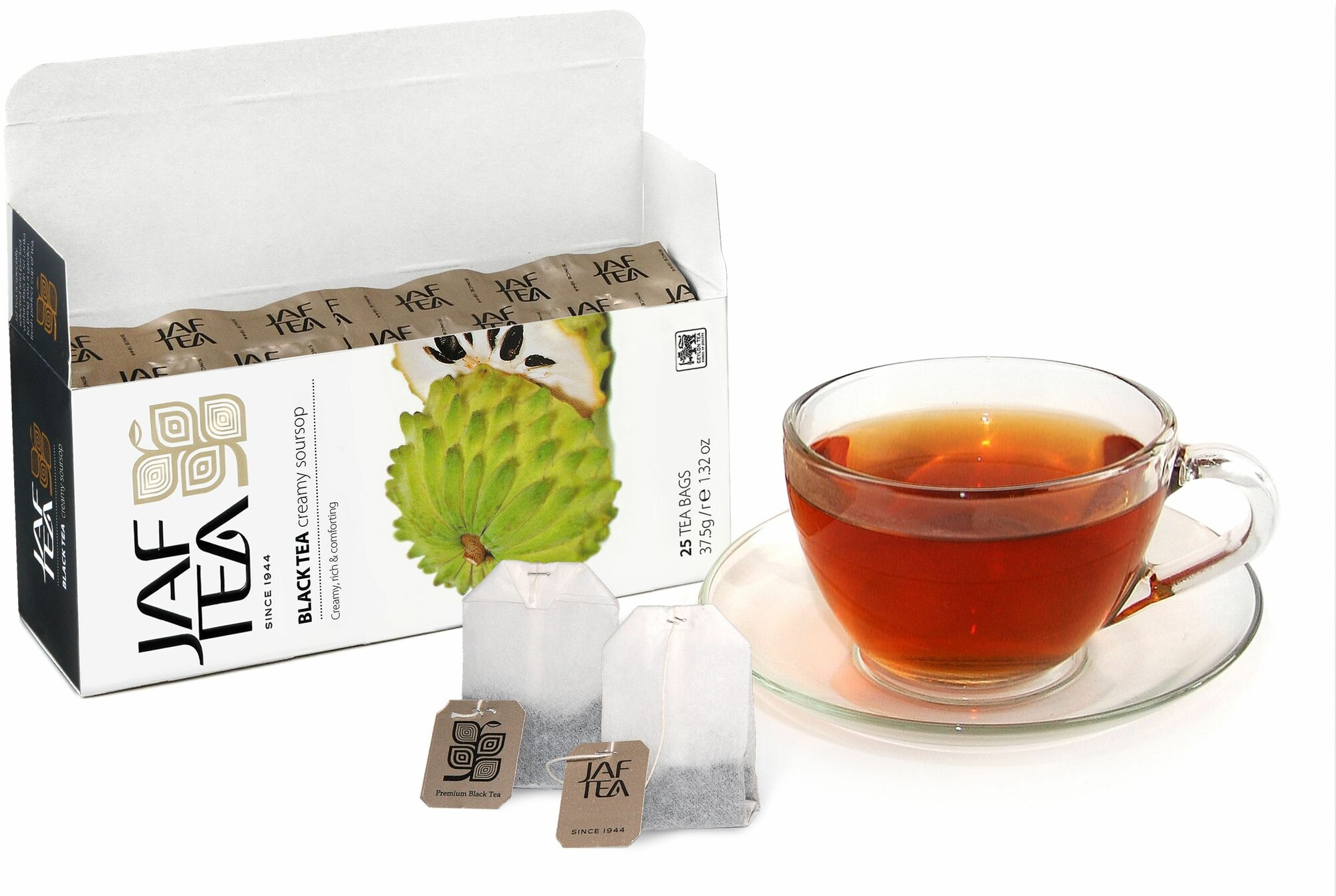 Чай чёрный JAF TEA Exotic fruit с ароматом соусап, 25 пак. - фотография № 2