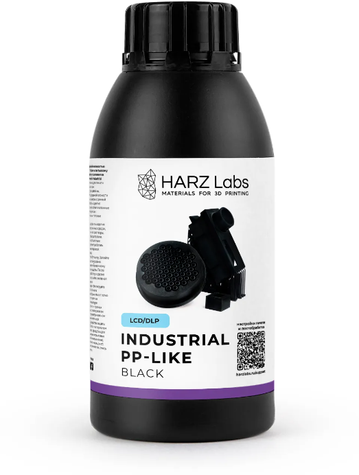 Фотополимерная смола HARZ Labs Industrial PP-Like, черный (500 гр)