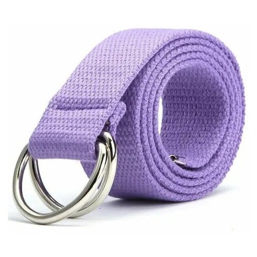 фото Ремень для йоги 1030 с металлической застежкой (2,5м х 4см) цвет: фиолетовый cliff