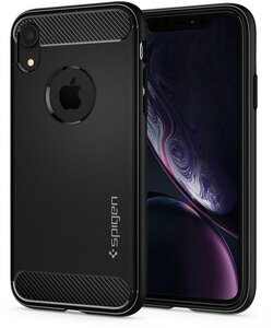 Чехол Spigen на Apple iPhone XR (064CS24871) Rugged Armor / Спиген чехол для Айфон ХР накладка, противоударный, с защитой камеры, черный