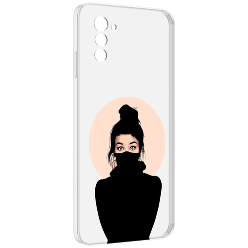 Чехол MyPads девушка-в-свитере женский для UleFone Note 12 / Note 12P задняя-панель-накладка-бампер