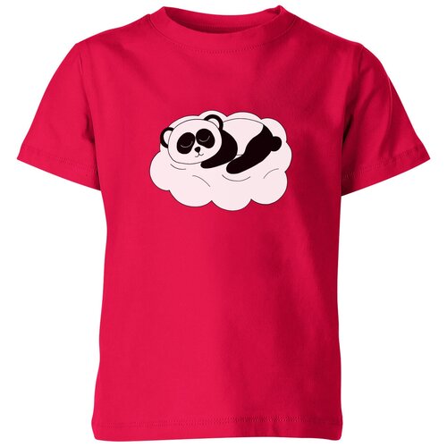 женская футболка панда спит на облаке s темно синий Футболка Us Basic, размер 4, розовый