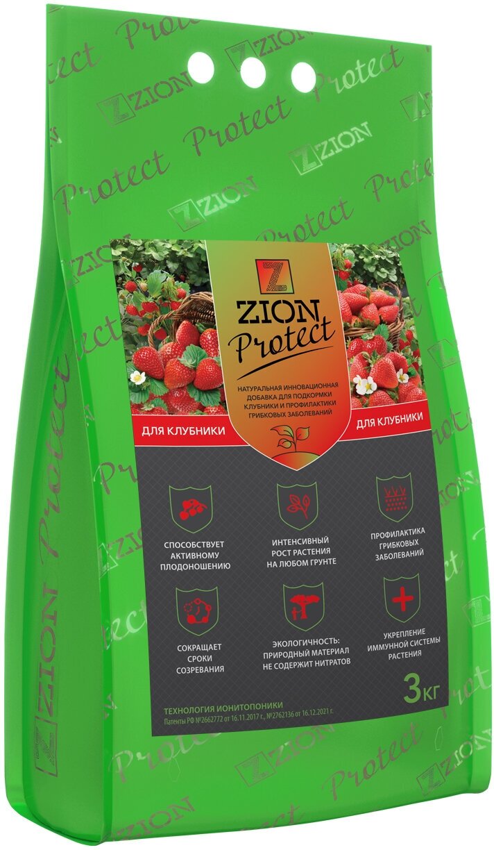 Ионитный субстрат ZION (Цион) Protect для клубники, мешок 3,0 кг