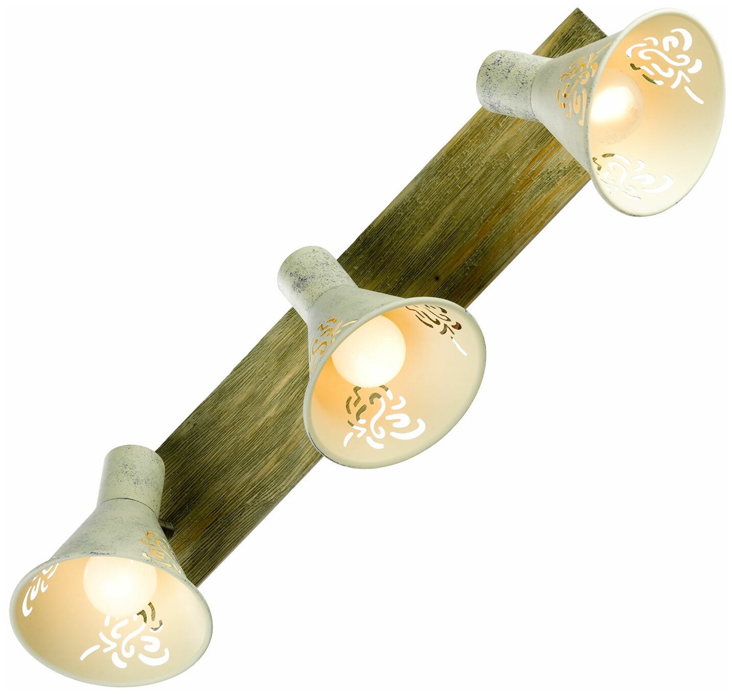 Спот Lussole Mcconnico LSP-8059, E14, 120 Вт, кол-во ламп: 3 шт., цвет арматуры: коричневый, цвет плафона: серый - фотография № 1