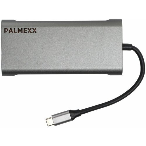 Хаб PALMEXX 11в1 Usb-C to HDMI+VGA+4*USB3.0+Usb-C+CR+AUX+LAN /HUB-008 адаптер переходник palmexx 5в1 usb c type c to hdmi vga 3 usb3 0