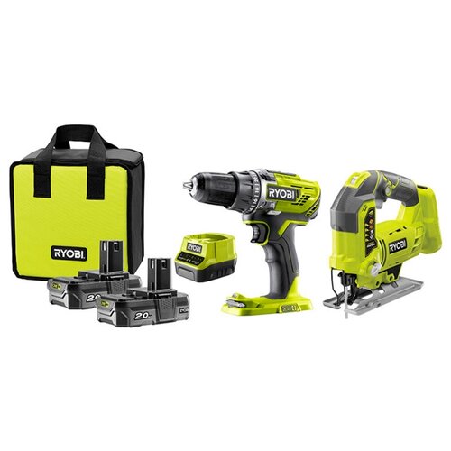 Набор аккумуляторного электроинструмента RYOBI R18DDJS-220S электроинструмент ryobi r18dd2 220s 5133003821