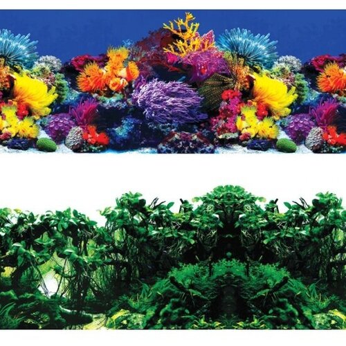 Фон двухсторонний Laguna 8001/8002, 500х1000мм Обитатели рифа/Джунгли фон 8001 8002 600 1500мм обитатели рифа джунгли