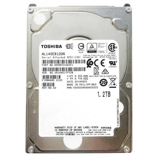Жесткий диск Toshiba HDEBF01GEA51 12Tb 10500 SAS 25 HDD 2129000₽