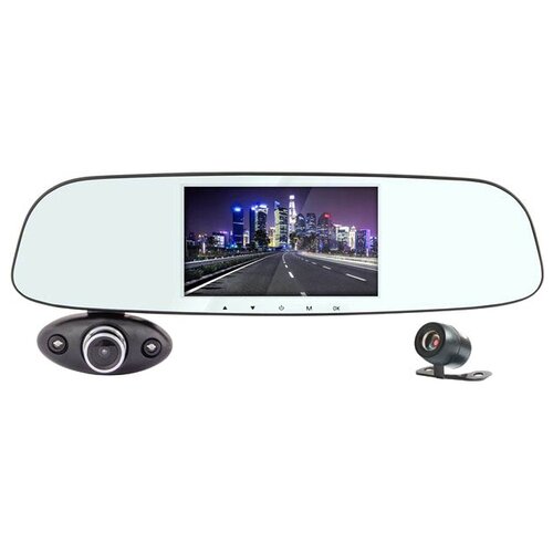 Автомобильный видеорегистратор Rekam F370, 3 камеры, зеркало, 1087110