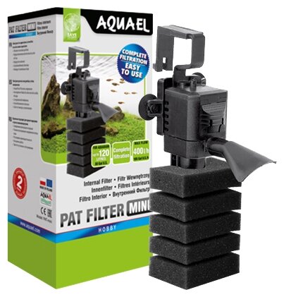 Фильтр внутренний AQUAEL PAT FILTER MINI для аквариума до 120 л (400 л/ч, 4 Вт) - фотография № 3