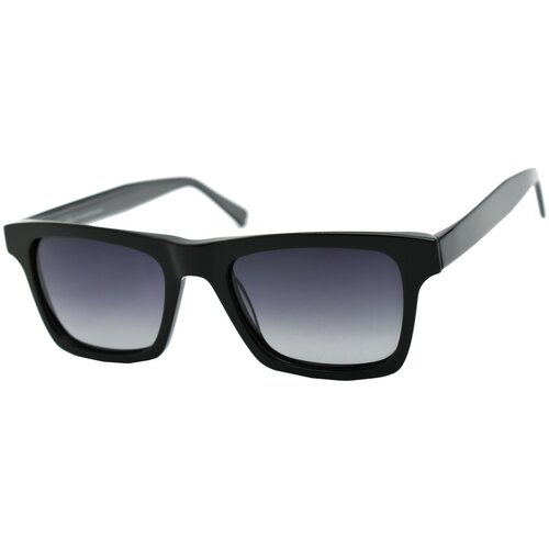 фото Солнцезащитные очки neolook, вайфареры, с защитой от уф, градиентные, поляризационные, для мужчин, черный