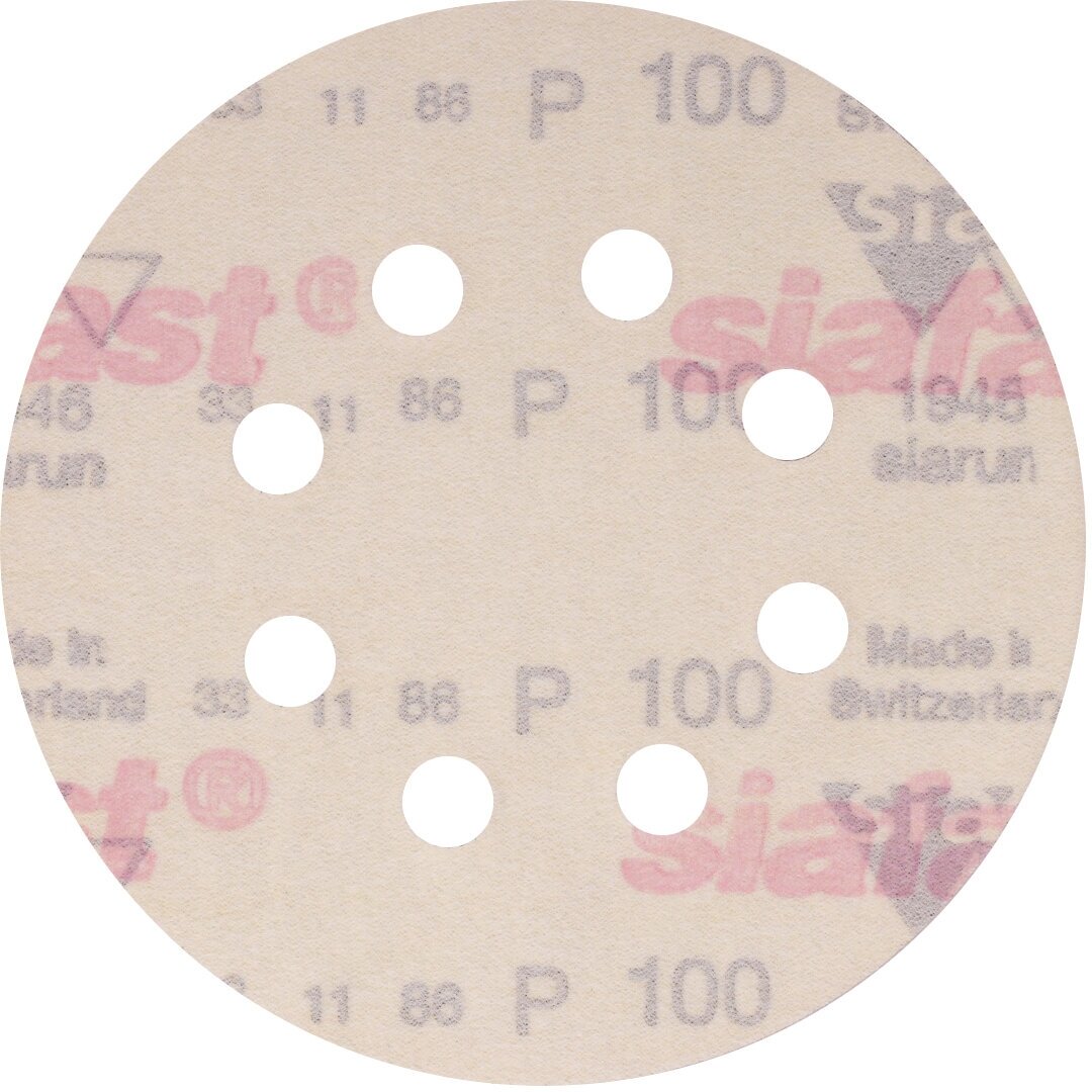 Круг шлифовальный на липучке COARSE - 6 шт, диаметр 125 мм, 8 отверстий, Р 100 / Р 150 / Р 220, наждачная бумага, абразив, наждачный круг, наждачка - фотография № 7