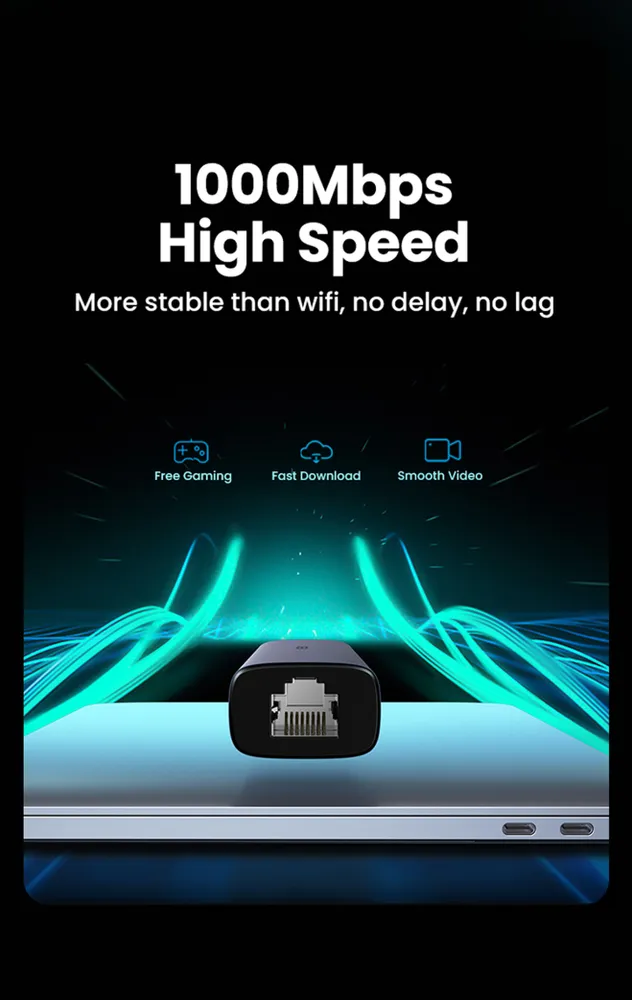 Концентратор UGREEN 60600 USB-C / 3*USB3.0 Hub+RJ45 (1000M) without power port, серый - фото №4