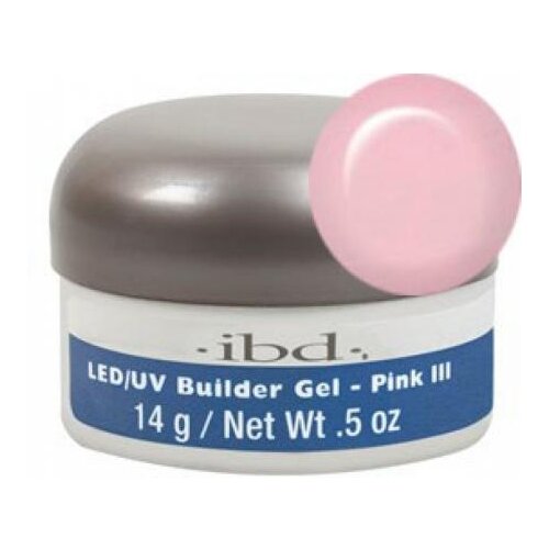 Ibd гель LED/UV Builder gel конструирующий камуфлирующий, 14 мл, pink III ibd конструирующий прозрачный гель uv builder gel clear 14 гр